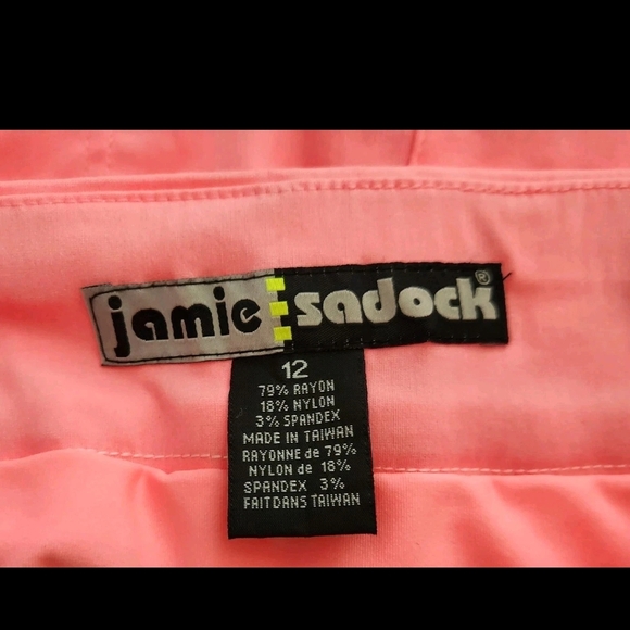 Jamie Sadock Pink Golf Skort Skirt Zipper Pockets Athletic Womens Size 12 - Picture 9 of 10